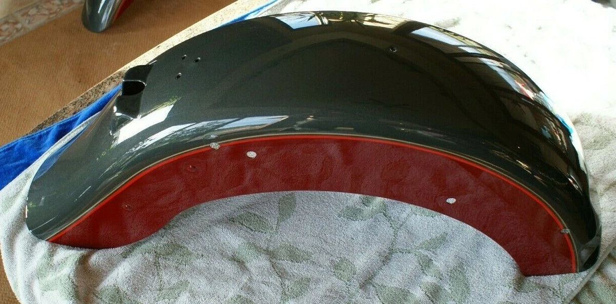 NOS 1996?? HARLEY-DAVIDSON Fat Boy Rear Fender Victory Red / Platuim BEAUTIFUL!
