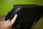 Genuine Harley Davidson Leather Rigid Saddlebag DYNA ? HD script RIGHT NICE!!!