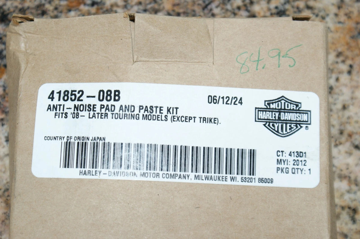 NOS OEM Harley Davidson 41852-08B Anti- Noise brake pads - used for display only