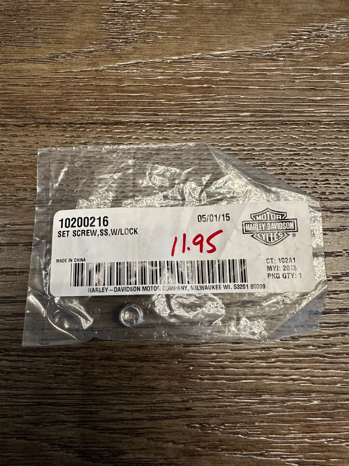 NOS Harley Davidson Screw Set, SS W/Lock 10200216