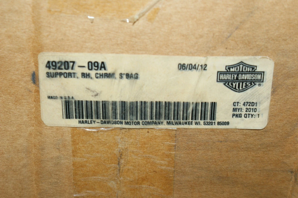 Genuine OEM Harley Davidson Right Saddlebag Support Chrome 49207-09