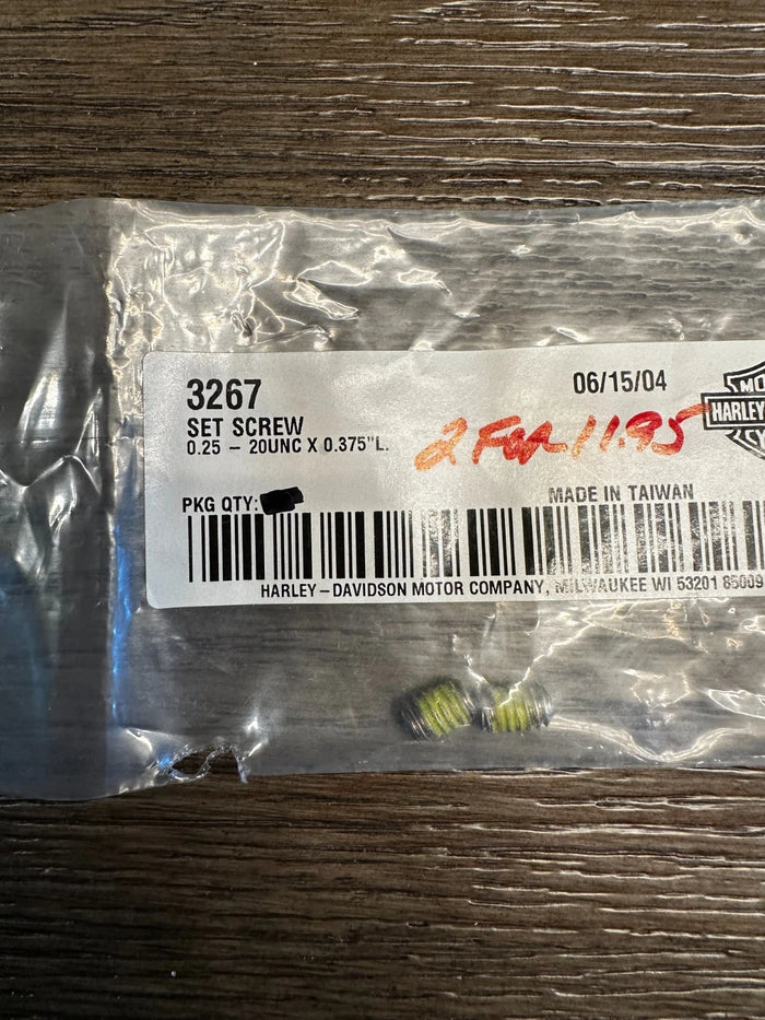 Lot Of 2 NOS Harley Davidson Set Screw 3267