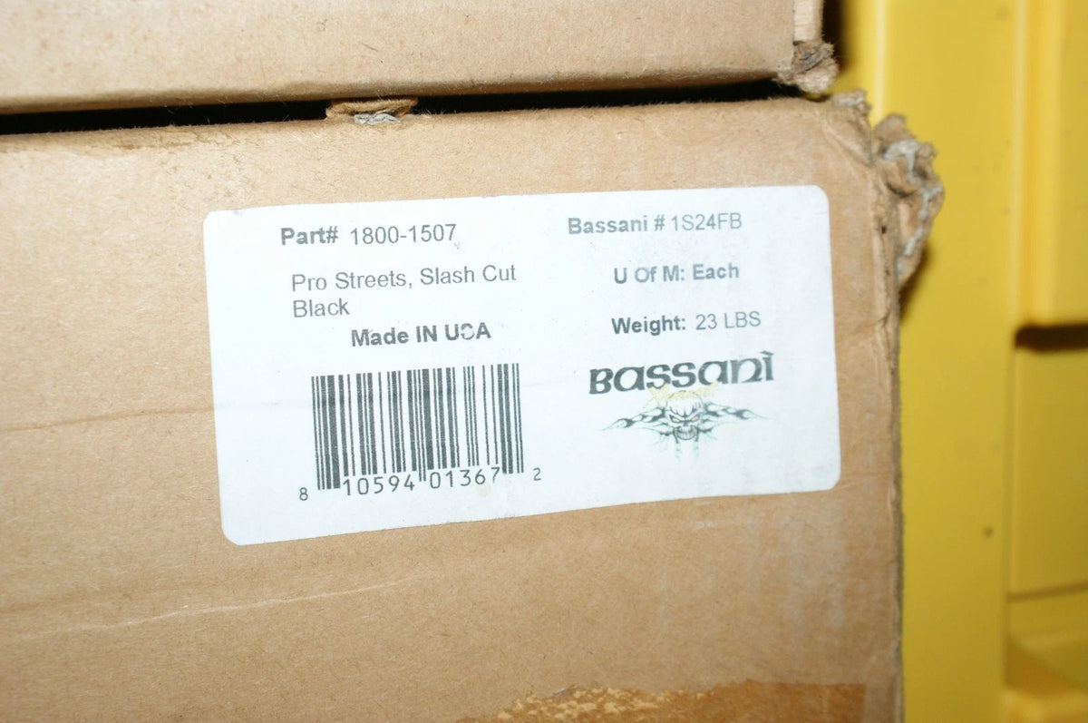 Bassini Exhaust 1S24FB for Harley Softail 1986 -17 pro street slash cut Black