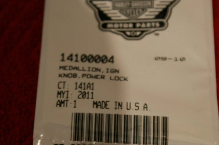 Genuine OEM HARLEY-DAVIDSON Medallion Ing Knob power lock 14100004