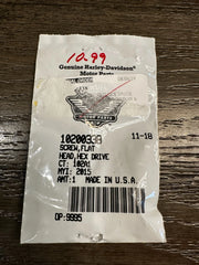 NOS Harley Davidson Flat Hex Drive Head Screw 10200338