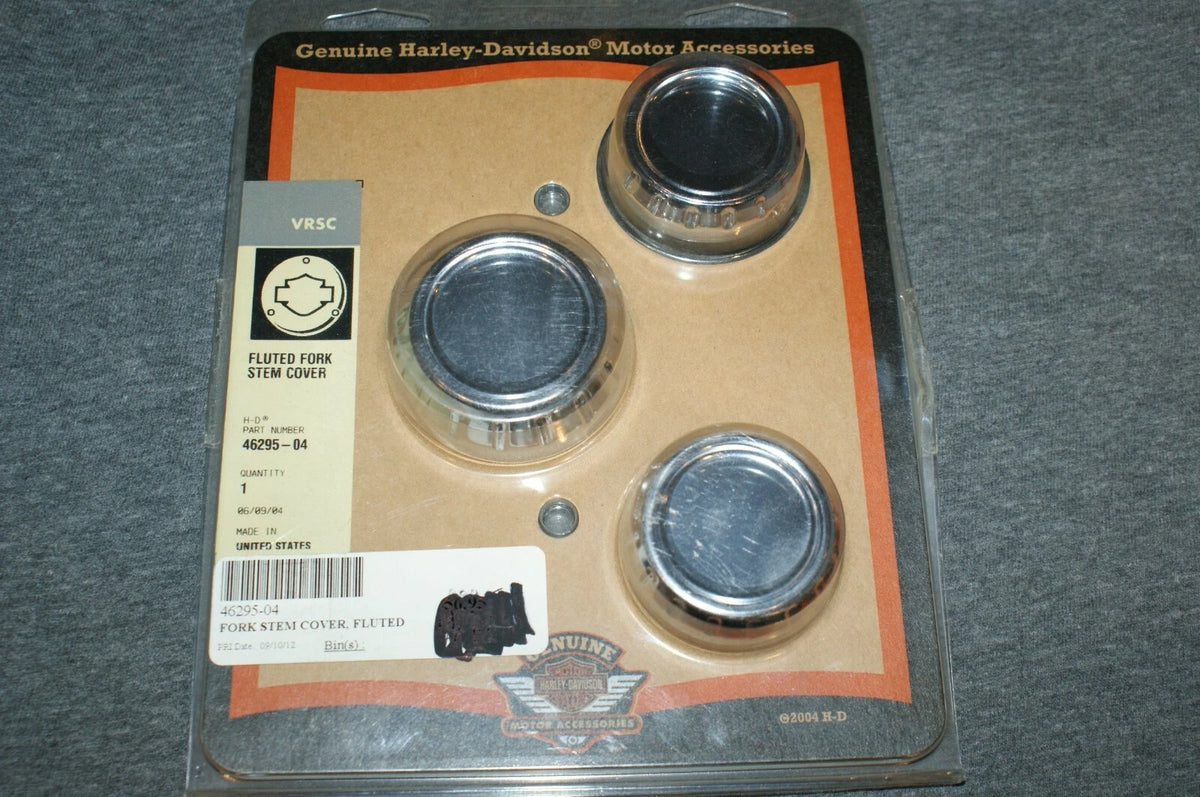 NOS HARLEY DAVIDSON VRSC Fluted Fork Stem Covers 46295-04 Used for display only