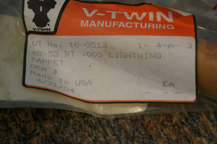 Eastern parts V-TWIN 10-0513 .005" Lightning Tappet for harley davidson 18492-71