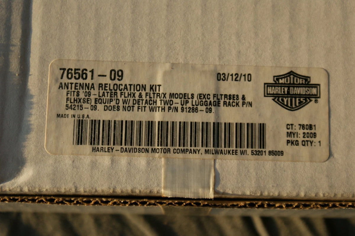 Genuine OEM Harley Davidson Antenna relocate kit 76561-09