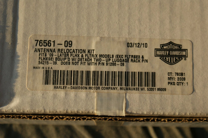 Genuine OEM Harley Davidson Antenna relocate kit 76561-09
