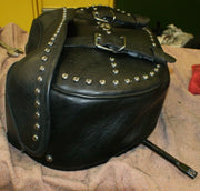 2005 Harley Softail Heritage LEATHER STUDDED Left Saddlebag 90476-00 used NICE!!