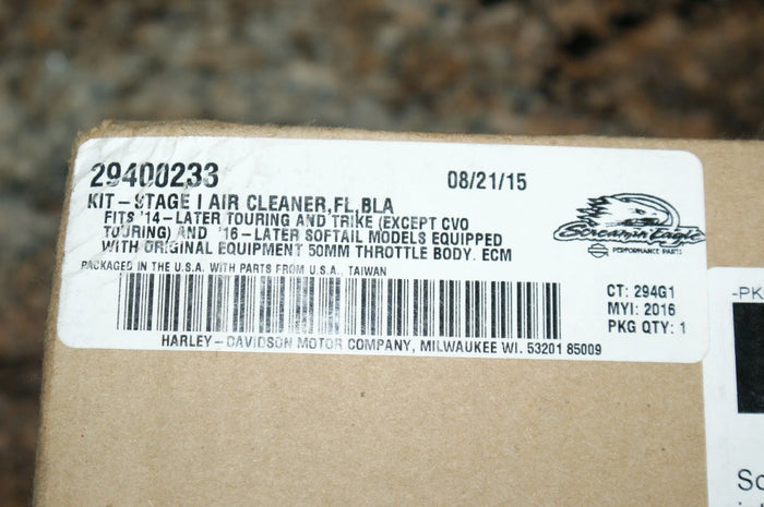 NOS Harley Davidson Screamin Eagle Air Cleaner Kit stage 1 FL chrome 29400233