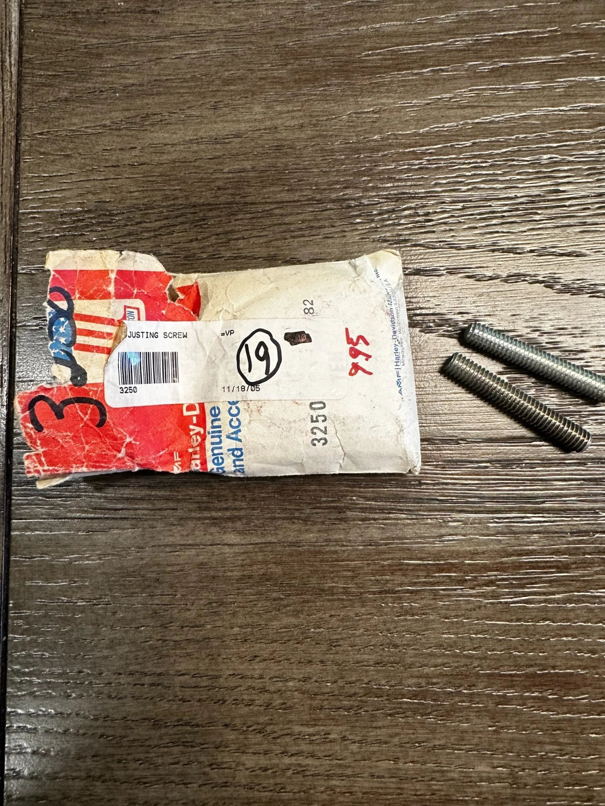 Lot Of 2 NOS Harley Davidson Adjusting Screw 3250