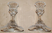 Hi Lite 4" Crystal candle sticks - One pair - New in box