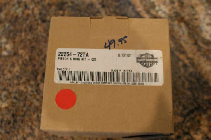NOS OEM Genuine Harley Davidson Piston & Ring Kit 22254-72TA