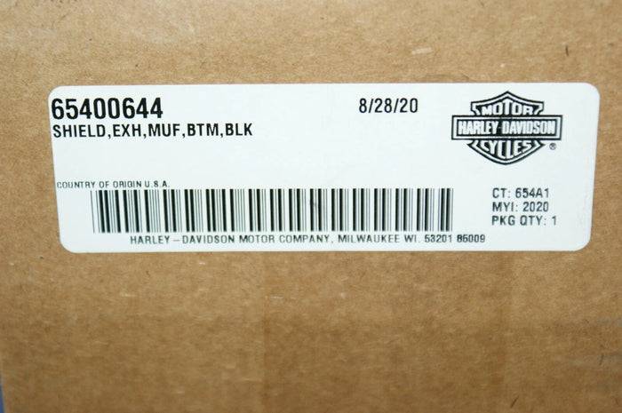 NEW OEM GENUINE Harley Davidson Exhaust Muffler shield bottom Black 65400644