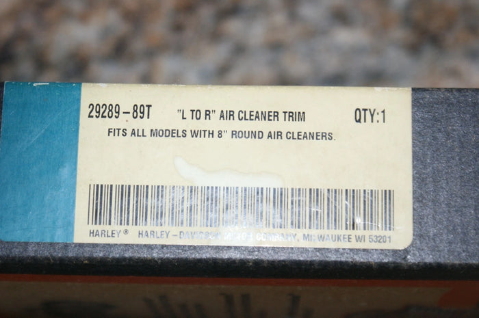 Harley Davidson Live to Ride air cleaner trim 29289-89T Used 4 display only