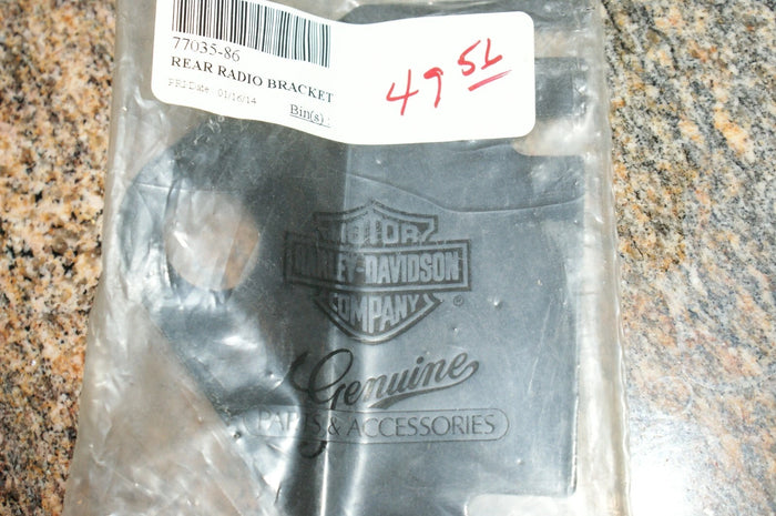 NOS Genuine Harley Davidson rear radio bracket 77035-86