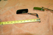 Pair Vintage Classic 4" Rectangular Blade Motorcycle mirrors Chrome Universal