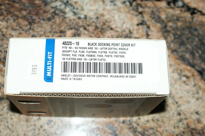 NOS Genuine Harley Davidson Black Docking Point cover kit 48225-10