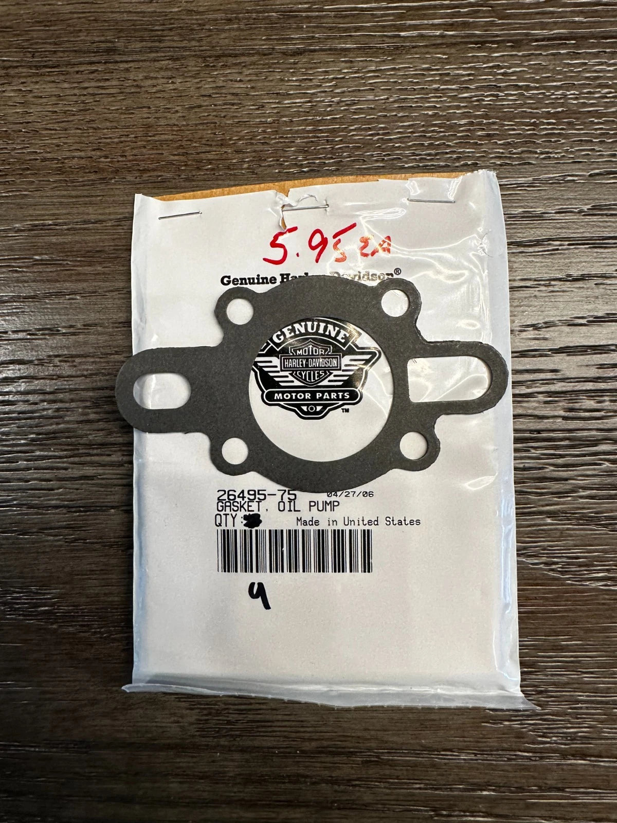 NOS Harley Davidson Oil Pump Gasket 26495-75
