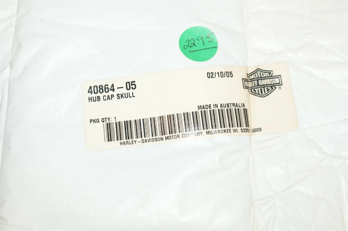 NOS Genuine Harley Davidson Hub Cap Skull 40864-05