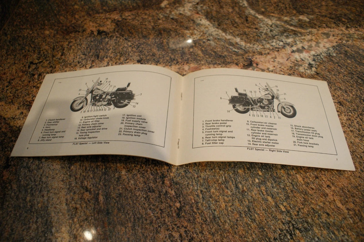 NOS 1987 HARLEY-DAVIDSON FLHS FLST OWNERS MANUAL Supplement 99466-87S