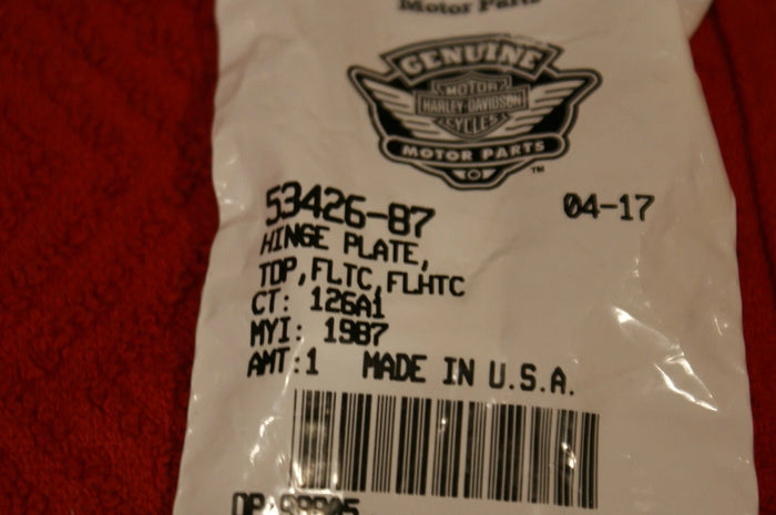 Genuine OEM Harley Davidson Hinge Plate 53426-87 YOU GET 2 PIECES