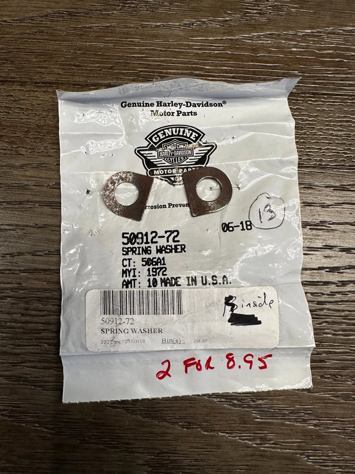 Lot Of 2 NOS Harley Davidson Spring Washer 50912-72