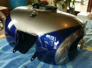 2016 Harley Davidson CVO Limited 110 fuel gas tank Silver / Blue Dealer take off