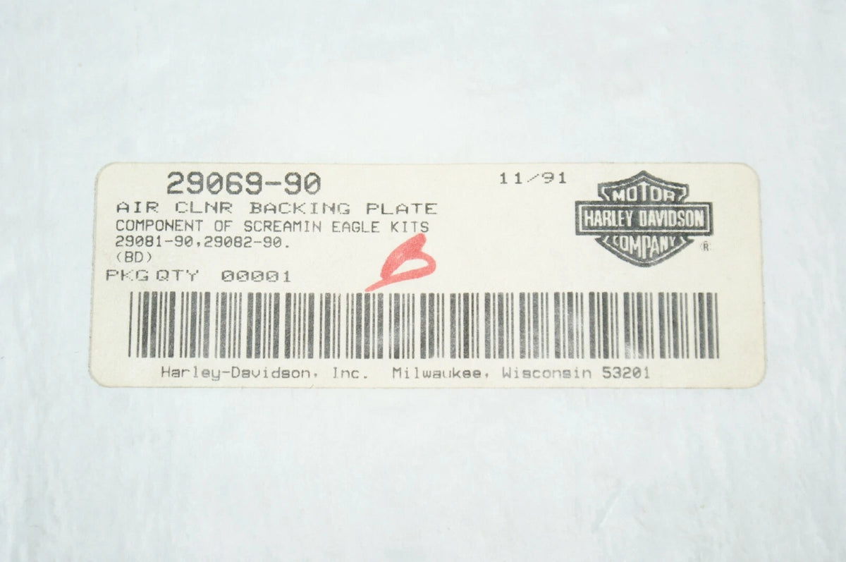 NOS Harley Davidson Sreamin Eagle Air Cleaner backing plate 29069-90