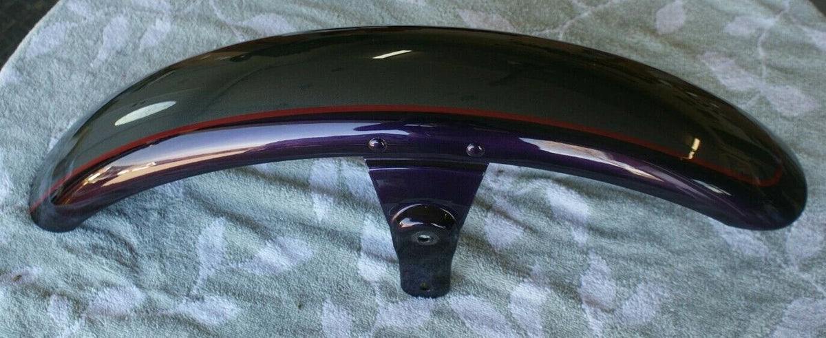 HARLEY-DAVIDSON Front fender Black & Steel Amethyst used BEAUTIFUL! FXSTD 59759-04BNV