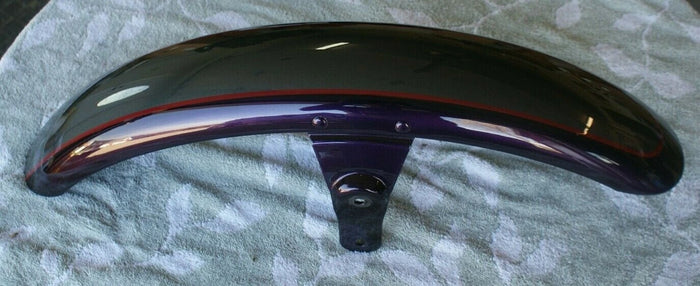 HARLEY-DAVIDSON Front fender Black & Steel Amethyst used BEAUTIFUL! FXSTD 59759-04BNV