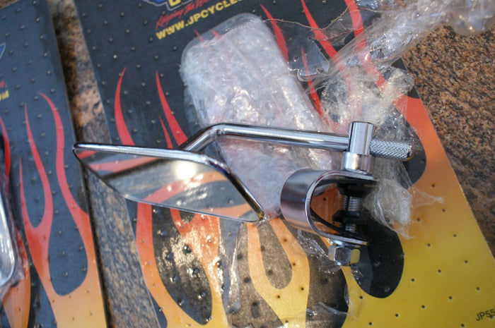 J&P Cycles Chrome motorcycle mirrors JP55F , new , one package opened