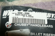 Wild 1 Chubbys 6" Matte Black Risers 1.25" bars WO528B