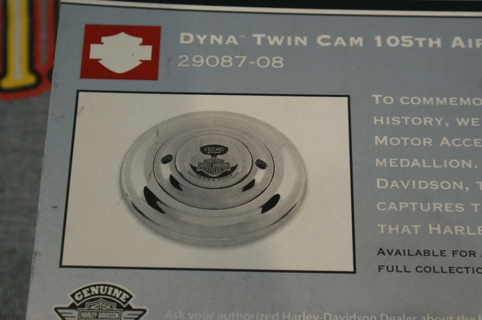 Genuine OEM HARLEY-DAVIDSON 115th Anniversary Air cleaner trim 29807-08 Dyna NOS