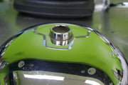 8" chrome Hubcap 4 Harley Davidson Motorcycle Model unknown! used NICE