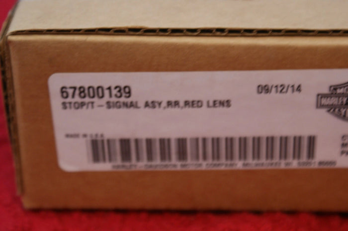 Genuine OEM HARLEY-DAVIDSON Stop / Turn signal assembly Rear red 67800139