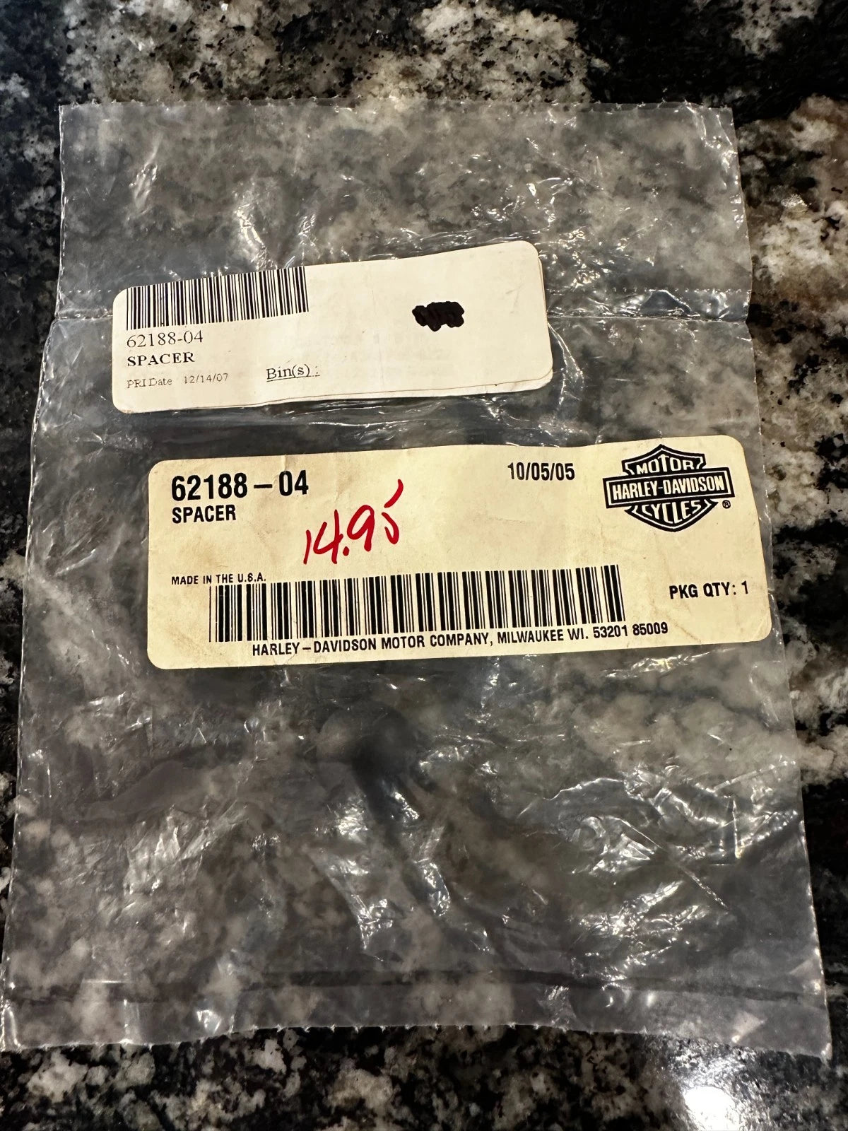 1 NOS Harley Davidson Spacer 62188-04