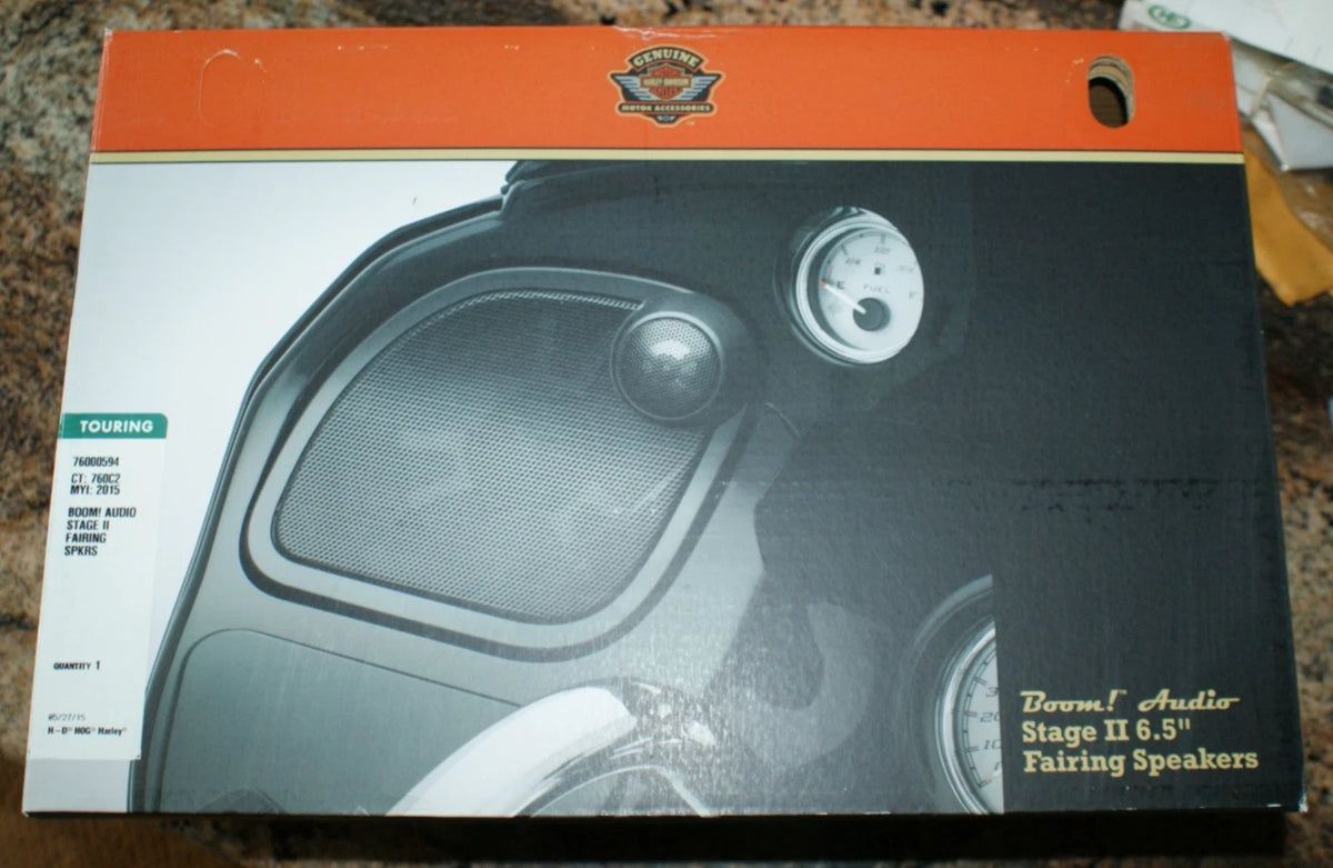 NOS Genuine Harley Davidson Boom! Audio stage II fairing speakers FLT 76000594
