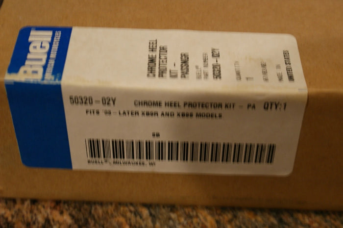 NOS Genuine Harley-Davidson Chrome heel protector Kit Passenger 50320-02Y