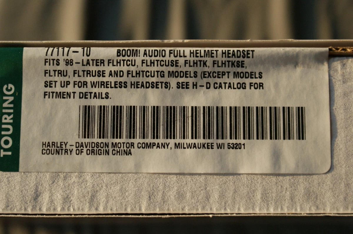Genuine OEM Harley Davidson Boom! Audio full helmet headset 77117-10