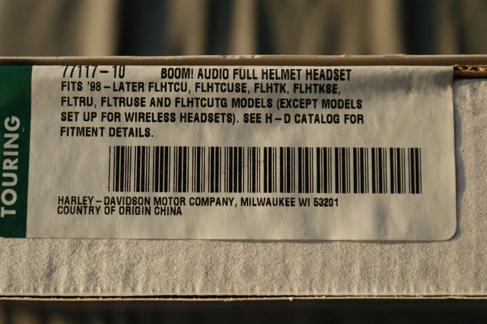 Genuine OEM Harley Davidson Boom! Audio full helmet headset 77117-10