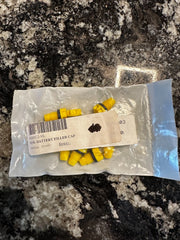 66032-91 HARLEY-DAVIDSON YELLOW BATTERY FILLER CAP NOS 10 Pack