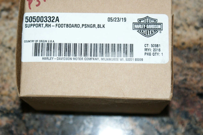 OEM Harley Davidson support Right Passenger footboard 50500332