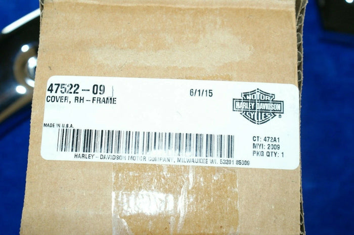 Genuine OEM Harley Davidson Chrome Frame Cover RIGHT 47522-09