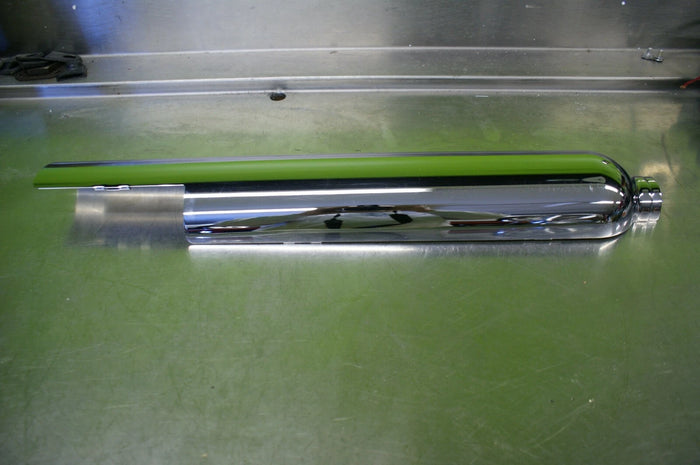 OEM Harley Davidson LH Muffler chrome shield 66220-06 Dealer Take Off NICE!