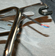 OEM HARLEY 14-22 TOURING 2UP CHROME AIRWING DETACHABLES LUGGAGE RACK & LED LIGHT