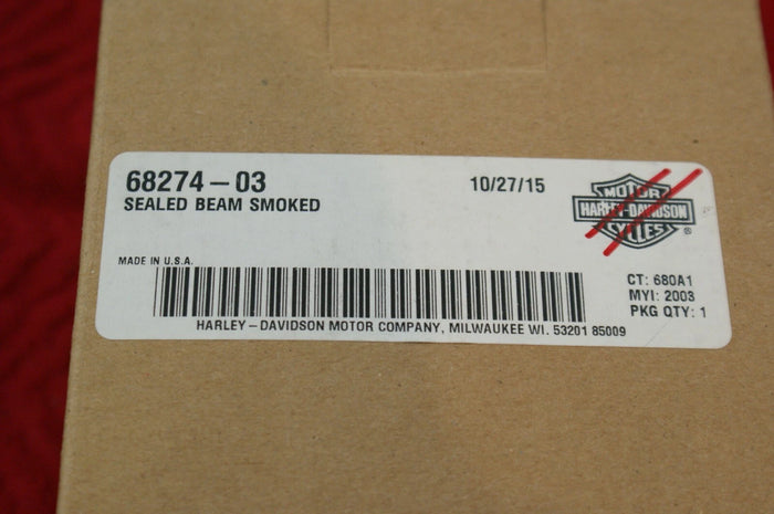 Genuine OEM Harley Davidson Sealed Beam Smoked 68274-03 NOS