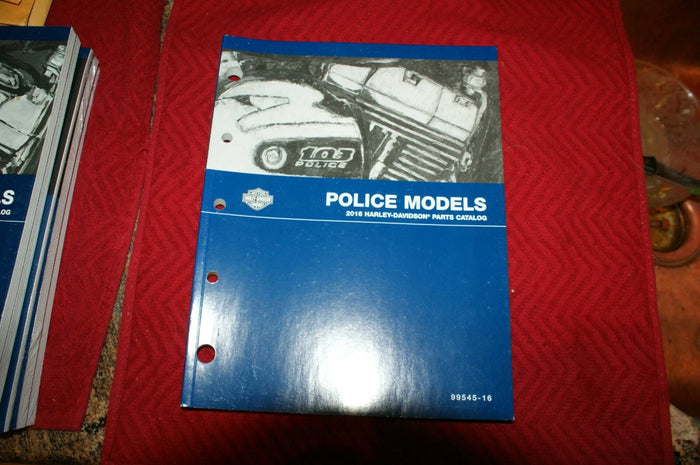 Genuine OEM Harley Davidson 2016 Police Models Parts Book Catalog 99545-16