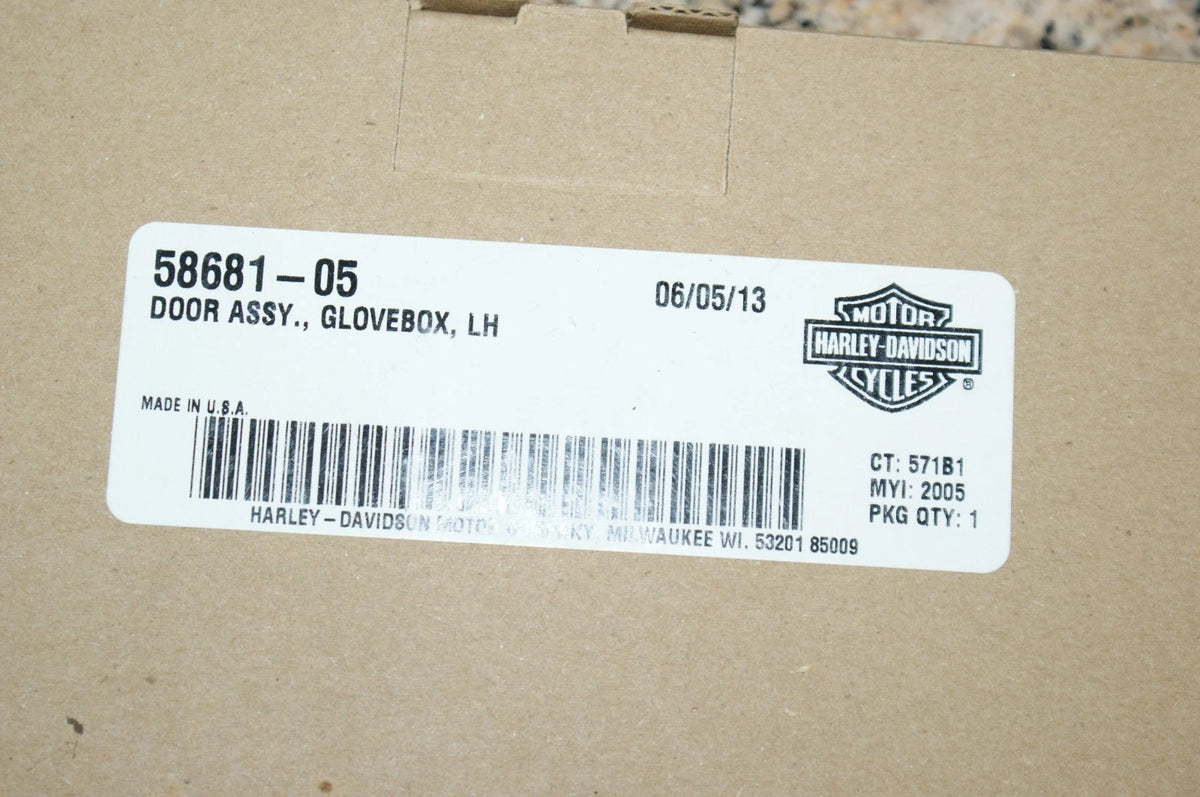 NOS Genuine Harley Davidson door assembly Glovebox LEFT 58681-05